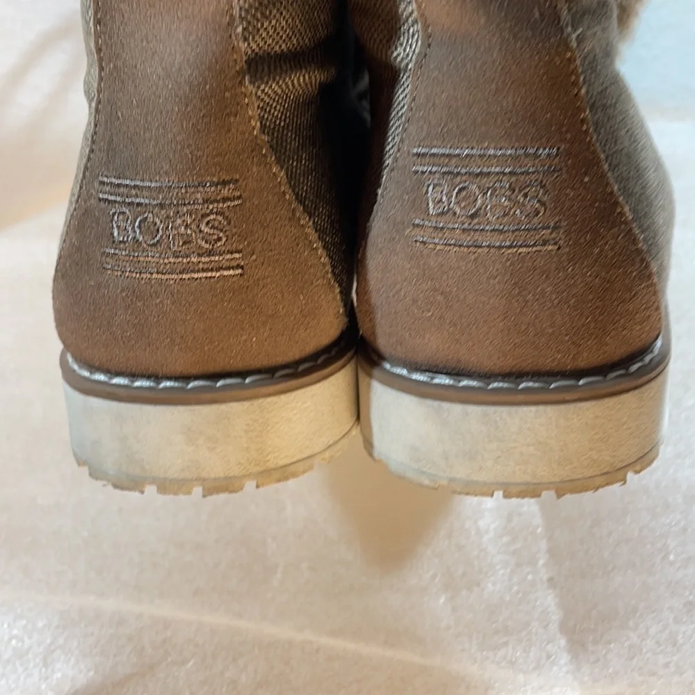Skechers Womens BOBS Alpine - City Creek Winter Boots Brown Canvas Faux 11